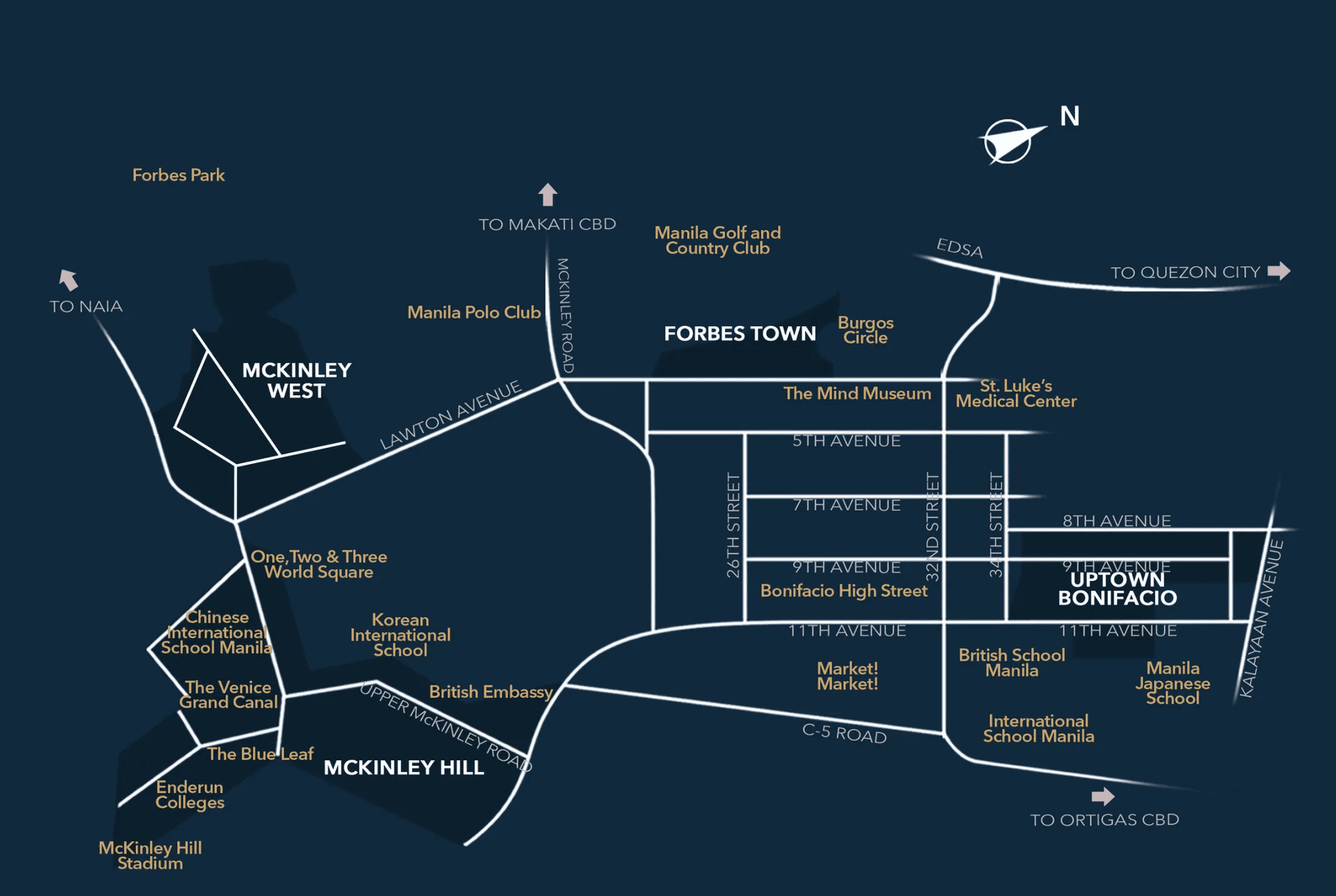 Fort Bonifacio Vicinity Map